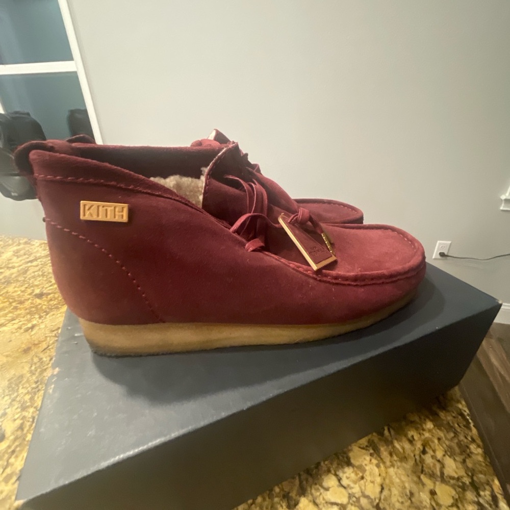Clarks Men's Boots in Rich Burgundy